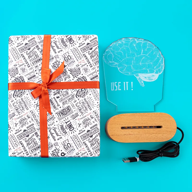 Brainy Banter 3D LED Lamp for Home and Office Decor