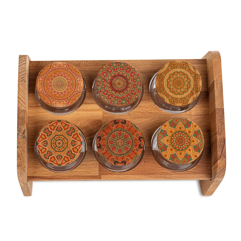 Vacuum-Sealed Custom Stand 6-Piece Spice Set