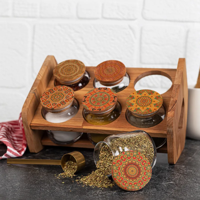 Vacuum-Sealed Custom Stand 6-Piece Spice Set