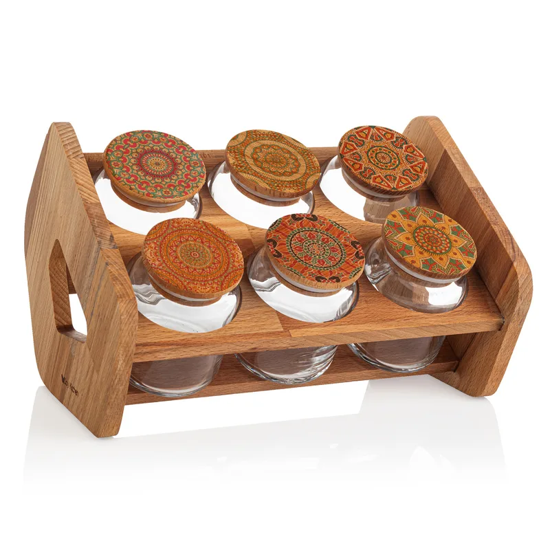 Vacuum-Sealed Custom Stand 6-Piece Spice Set