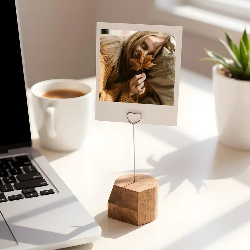 Valentine Gift Heart Photo Holder Set