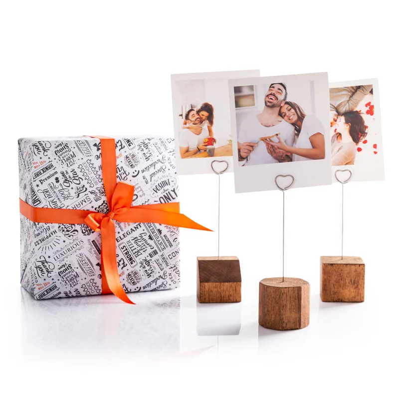 Valentine Gift Heart Photo Holder Set