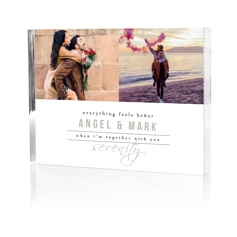 Valentine Gift Minimal Photo Printed Acrylic Frame