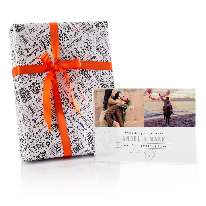 Valentine Gift Minimal Photo Printed Acrylic Frame