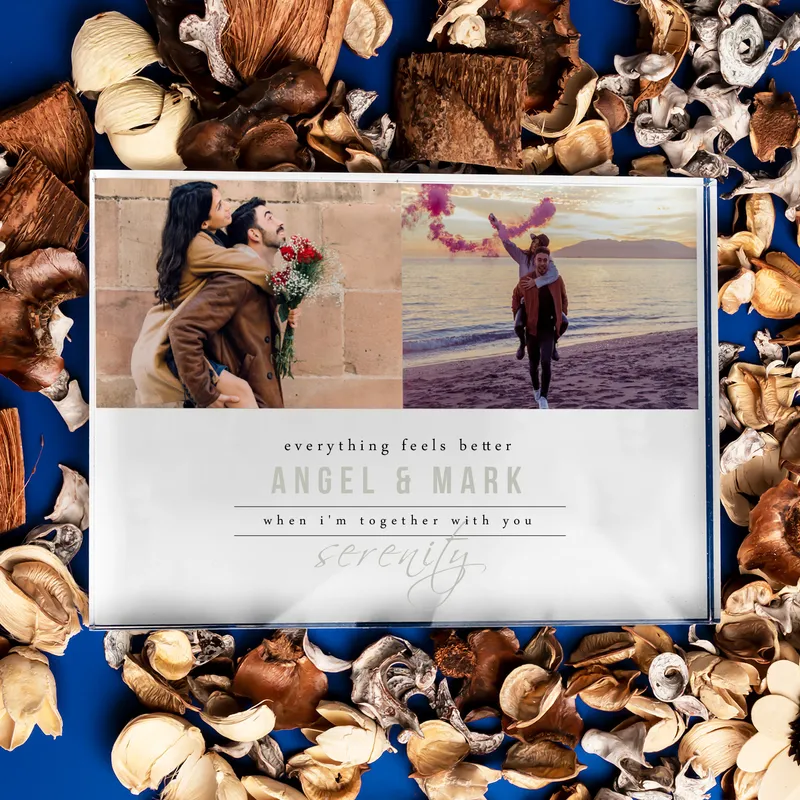 Valentine Gift Minimal Photo Printed Acrylic Frame