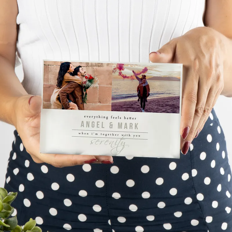 Valentine Gift Minimal Photo Printed Acrylic Frame