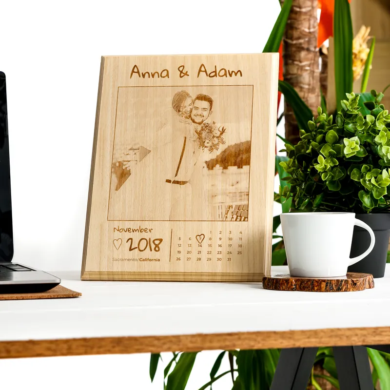 Personalised Wooden Photo Plaque for Special Moments