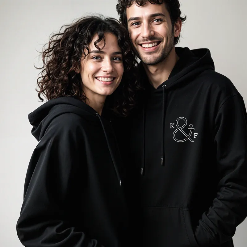 Personalised Couples Initial Sweatshirt for Valentine’s Day