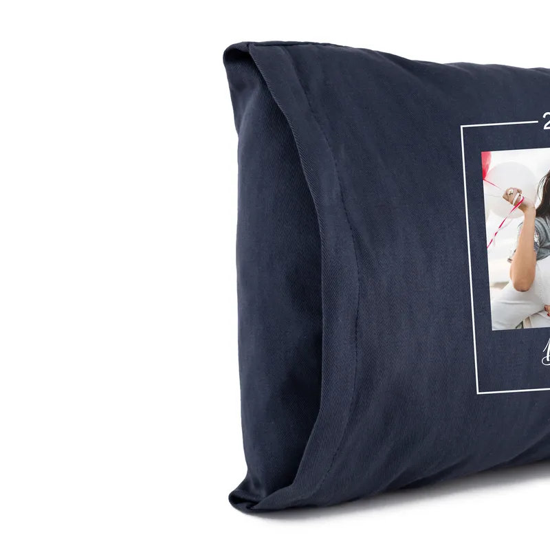 Valentine's Gift 10 Years Challenge Photo Printed Pillow