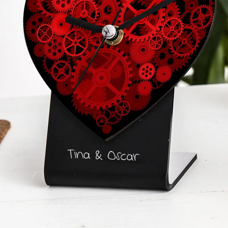 Valentine's Gift Heart Table Clock