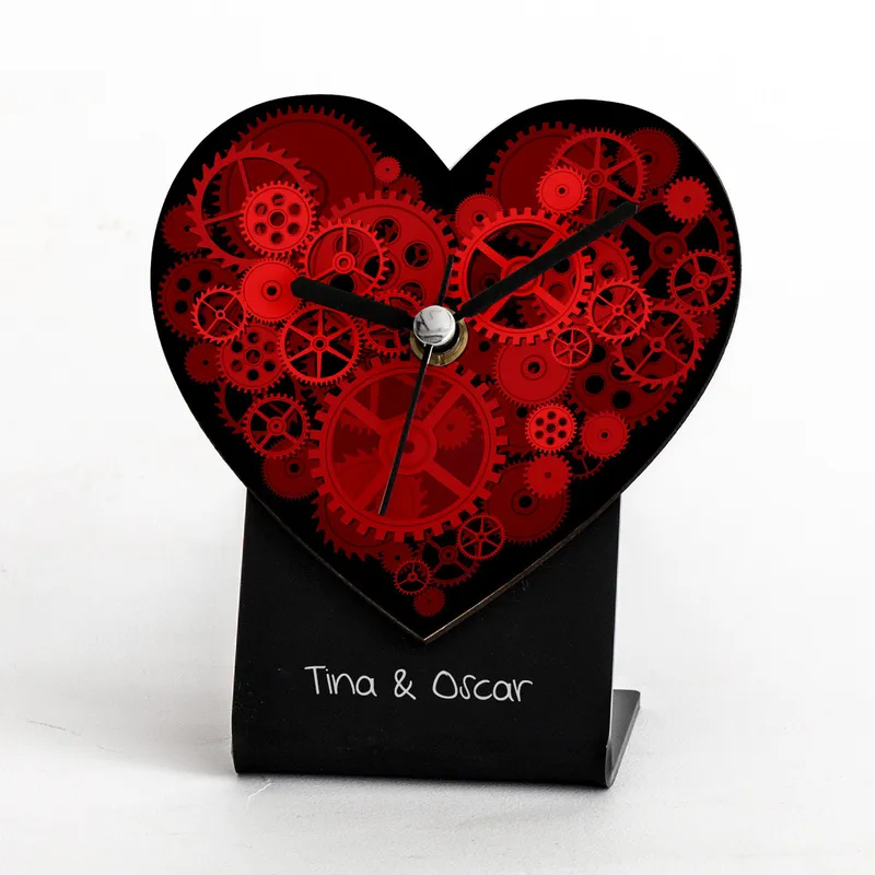 Valentine's Gift Heart Table Clock