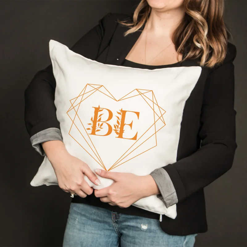 Valentine's Gift Initial Written Decorative Pillow