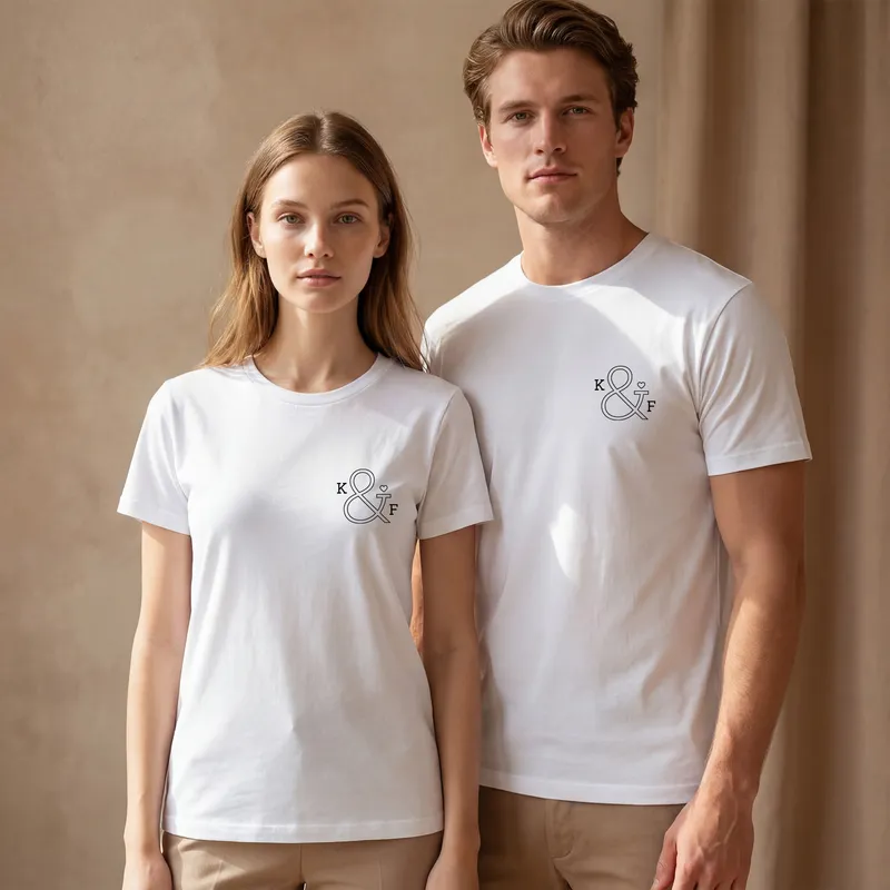 Valentine's Gift Minimal Letter Designed Dear T-Shirt Combination