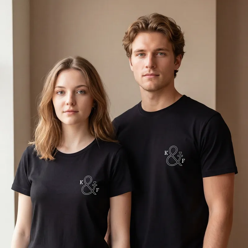 Valentine's Gift Minimal Letter Designed Dear T-Shirt Combination