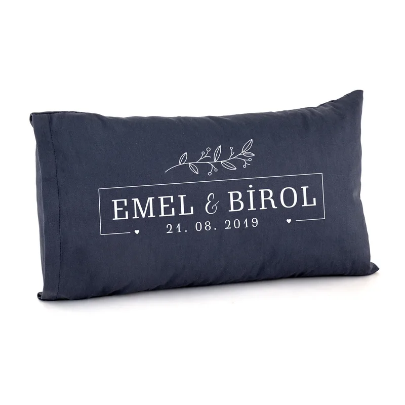 Personalised Couple's Name and Date Pillow for Romantic Occasions
