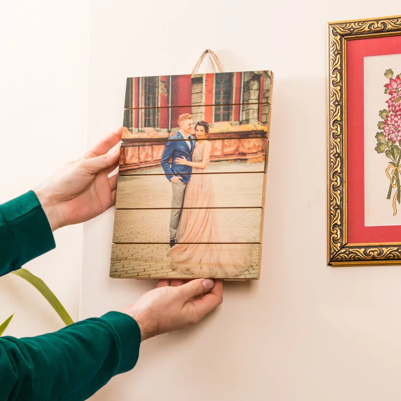 Valentine's Gift Photo Printed Wooden Pallet Table