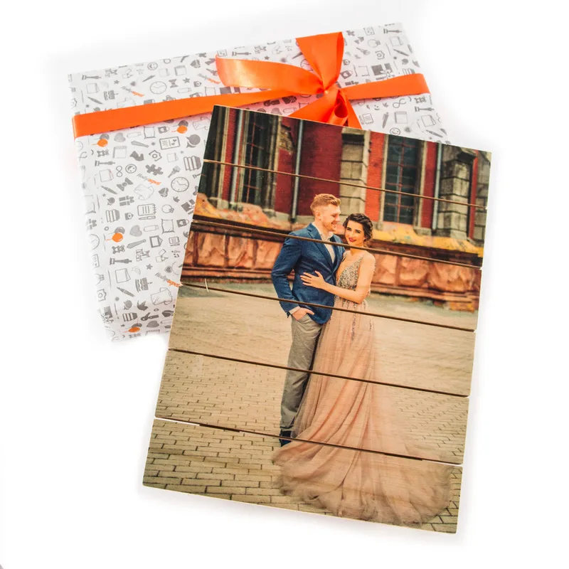 Valentine's Gift Photo Printed Wooden Pallet Table