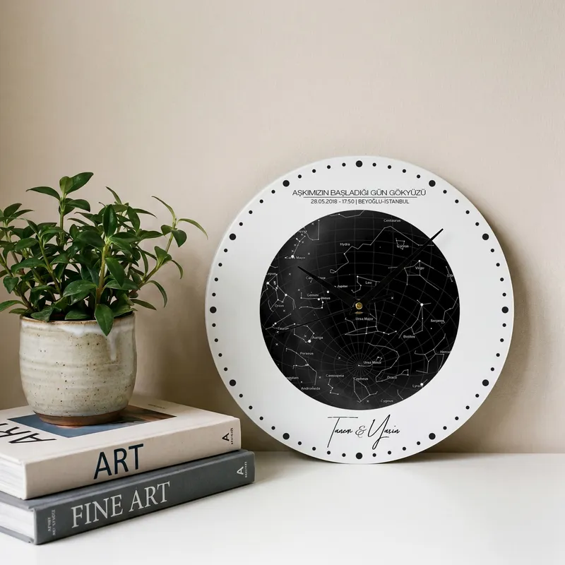 Personalised Star Map Wall Clock for Romantic Occasions