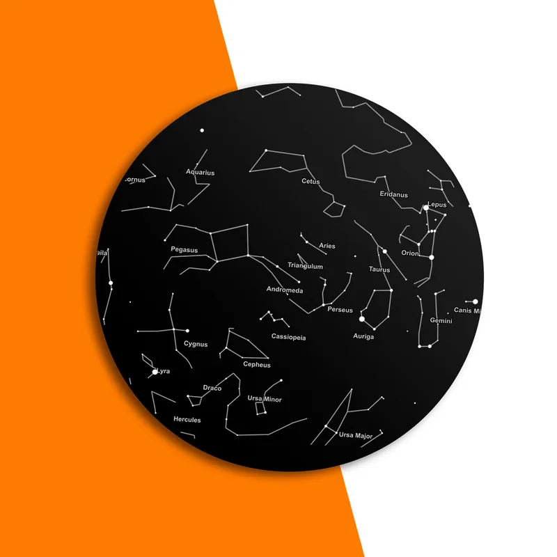 Valentine's Gift Star Map Designed Plaque Table