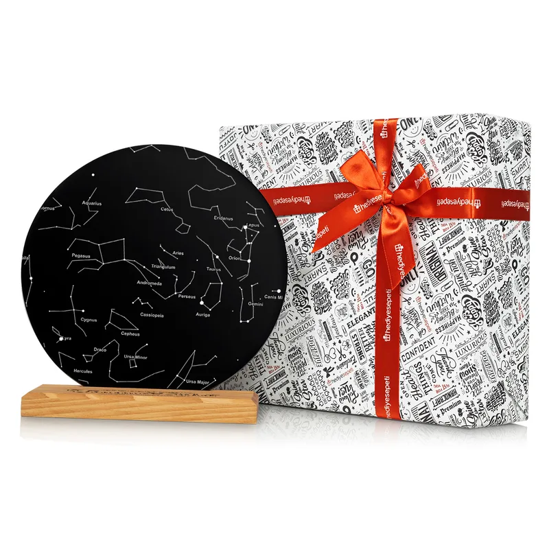 Valentine's Gift Star Map Designed Plaque Table