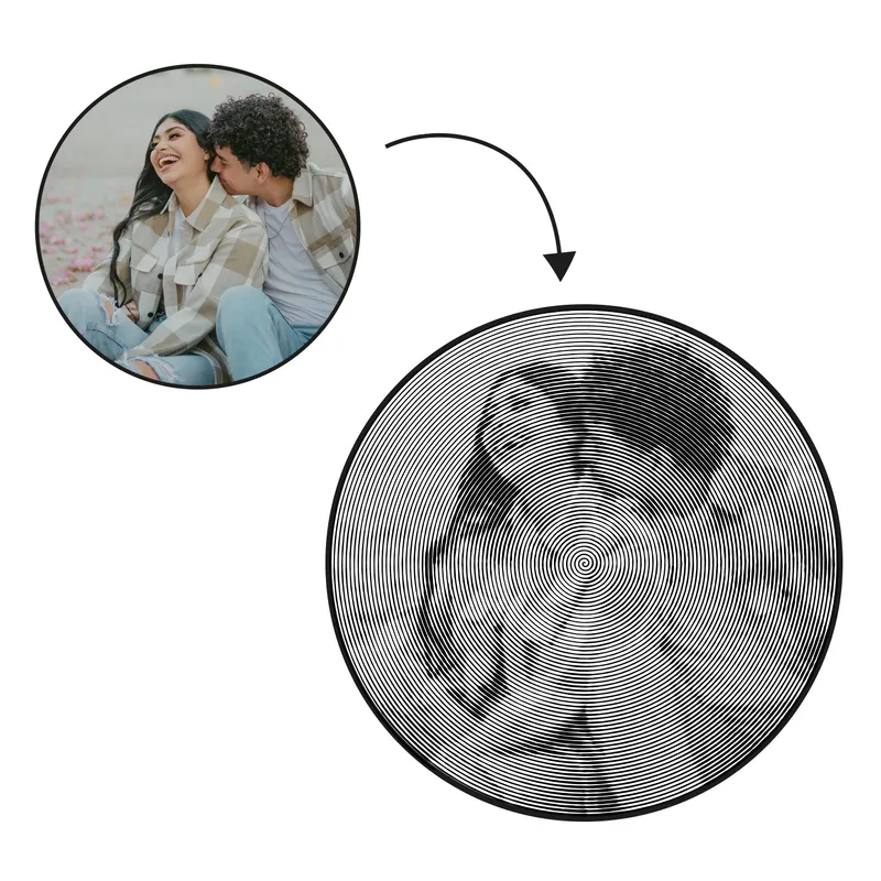 Vinly Plaque with Spiral Photo Design