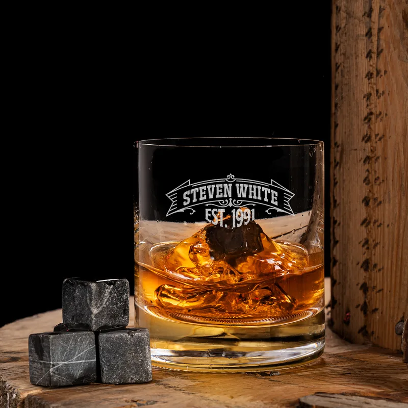 Vintage Design Tokyo Personalized Whiskey Set