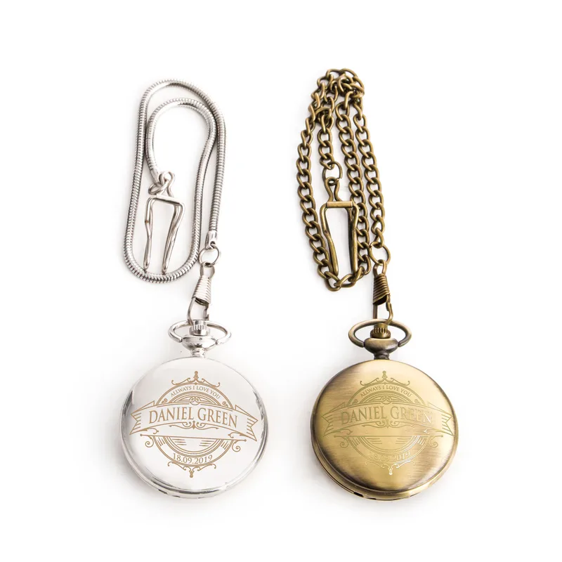Vintage Style Personalized Pocket Watch