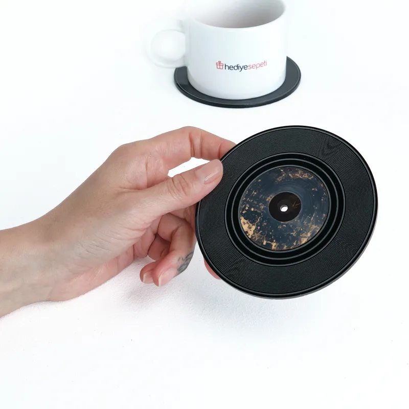 Vintage Vinyl Coaster Set for Retro Music Lovers