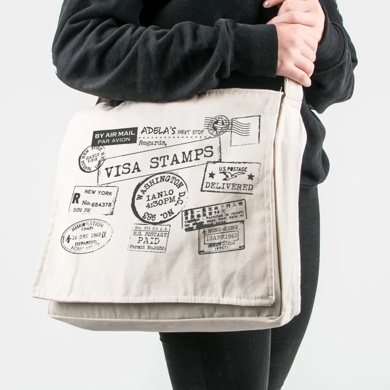 Visa Themed Customized Messanger Bag for Travelers