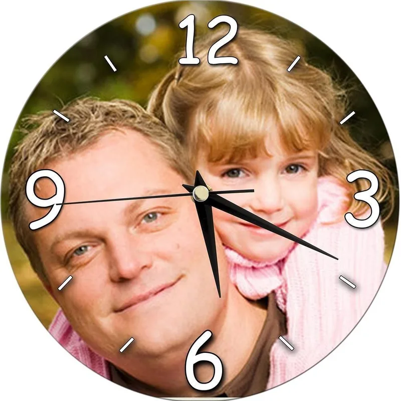 Personalised Father's Day Photo Wall Clock