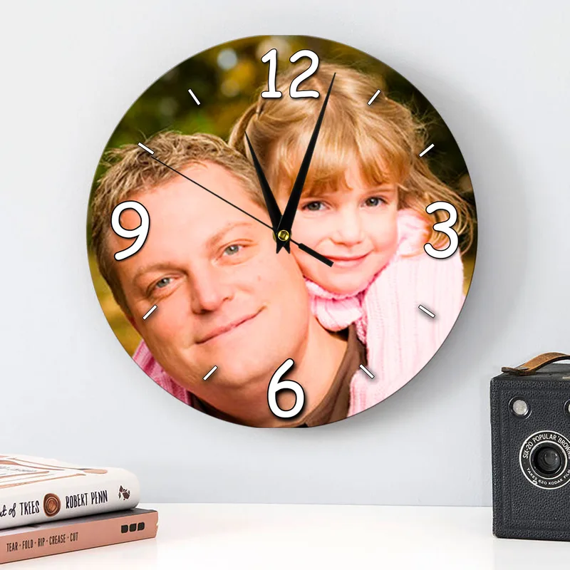 Personalised Father's Day Photo Wall Clock