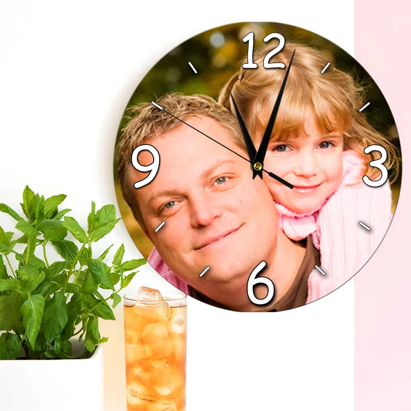 Personalised Father's Day Photo Wall Clock