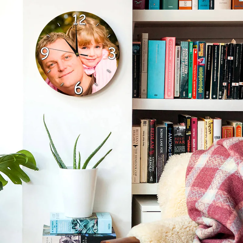 Personalised Father's Day Photo Wall Clock