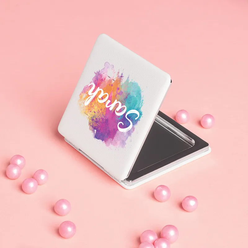 Watercolour Effect Personalised Makeup Mirror