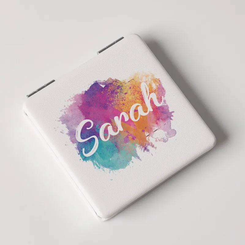 Watercolour Effect Personalised Makeup Mirror