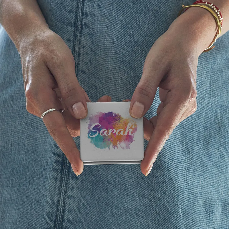 Watercolour Effect Personalised Makeup Mirror