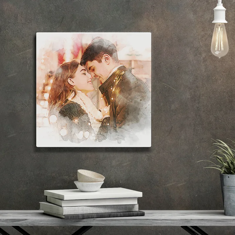 Watercolour Effect Photo Canvas Art Print