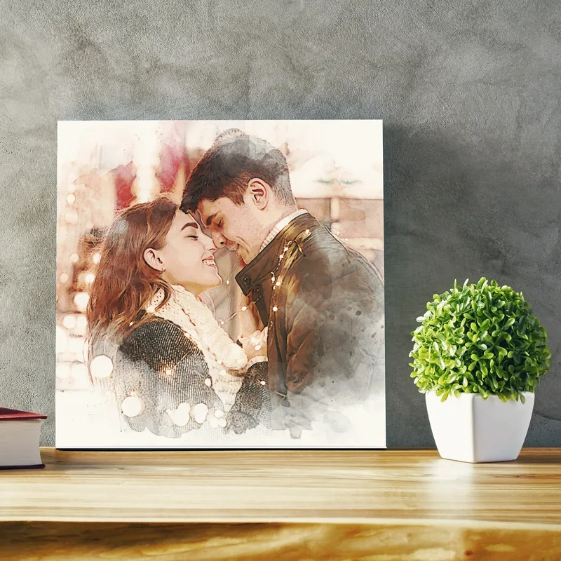 Watercolour Effect Photo Canvas Art Print