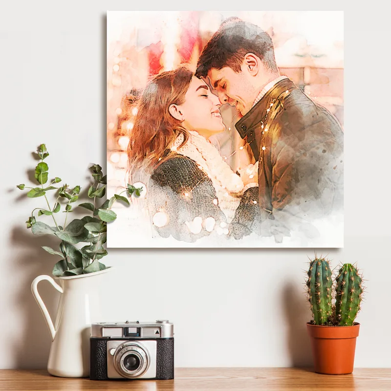 Watercolour Effect Photo Canvas Art Print