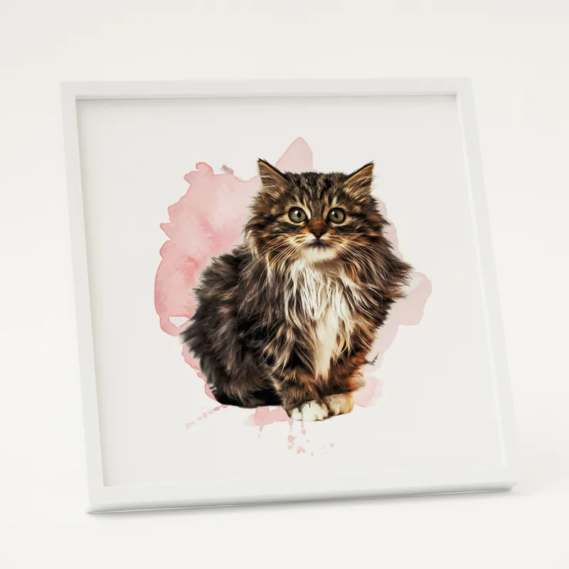 Personalised Watercolour Pet Portrait for Home Décor