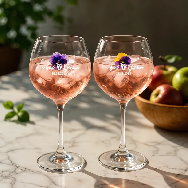 Personalised Anniversary Wine Glass Set for Couples