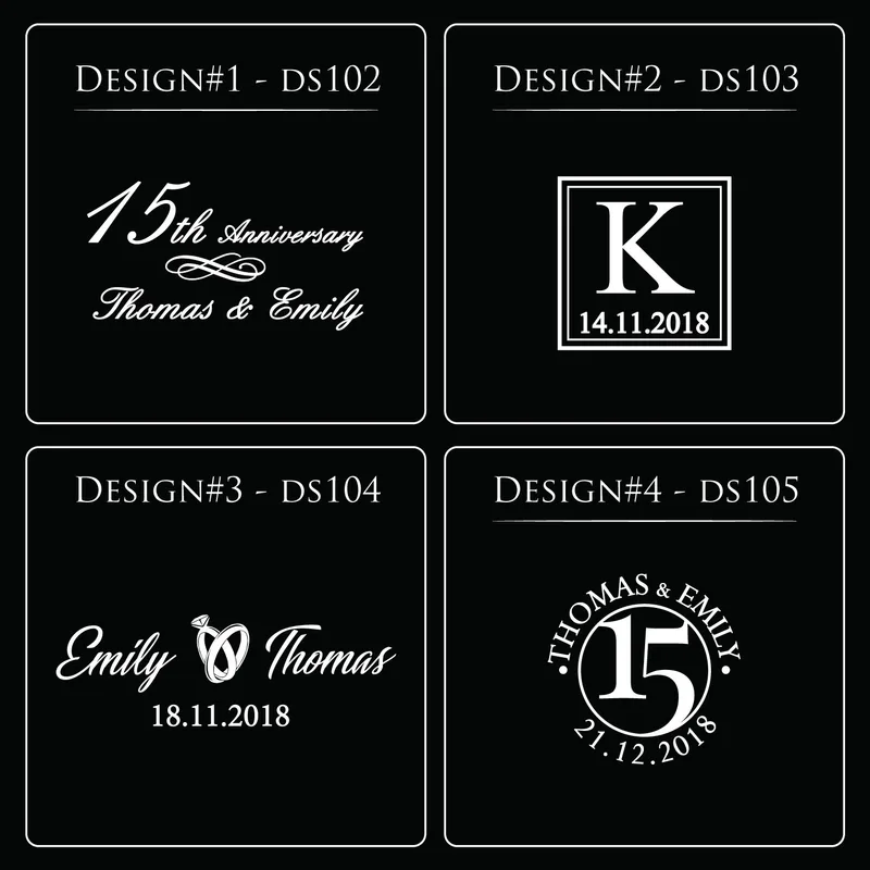 Personalised Anniversary Wine Glass Set for Couples