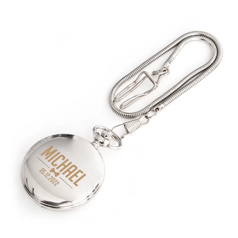 Wedding Gifts for Groom Personalized Pocket Watch with Special Message