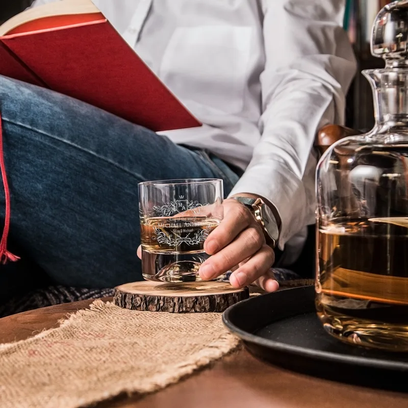 Whiskey Glasses Set Gift for Dad