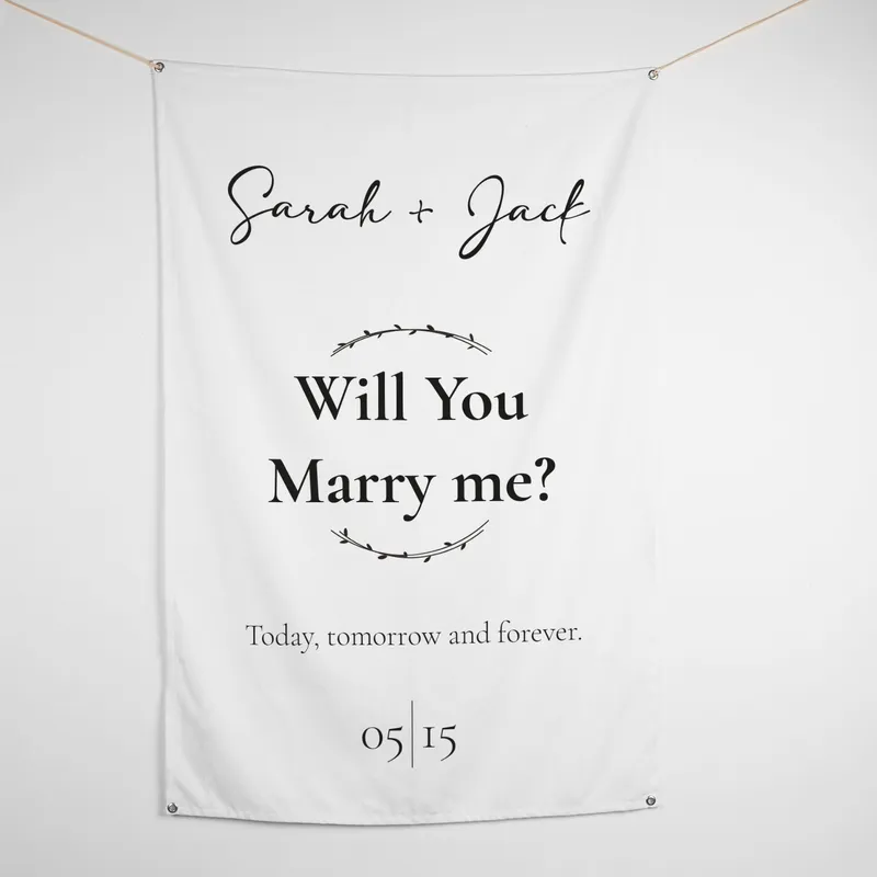 Will You Marry Me - Personalized Proposal Banner 37 x 57 inches