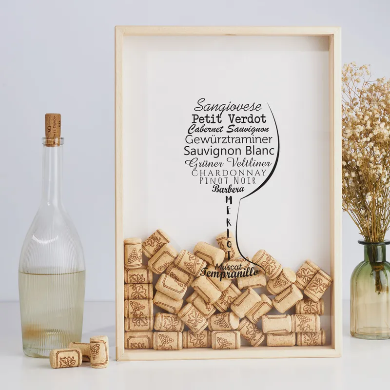 Wine cork collection box sales