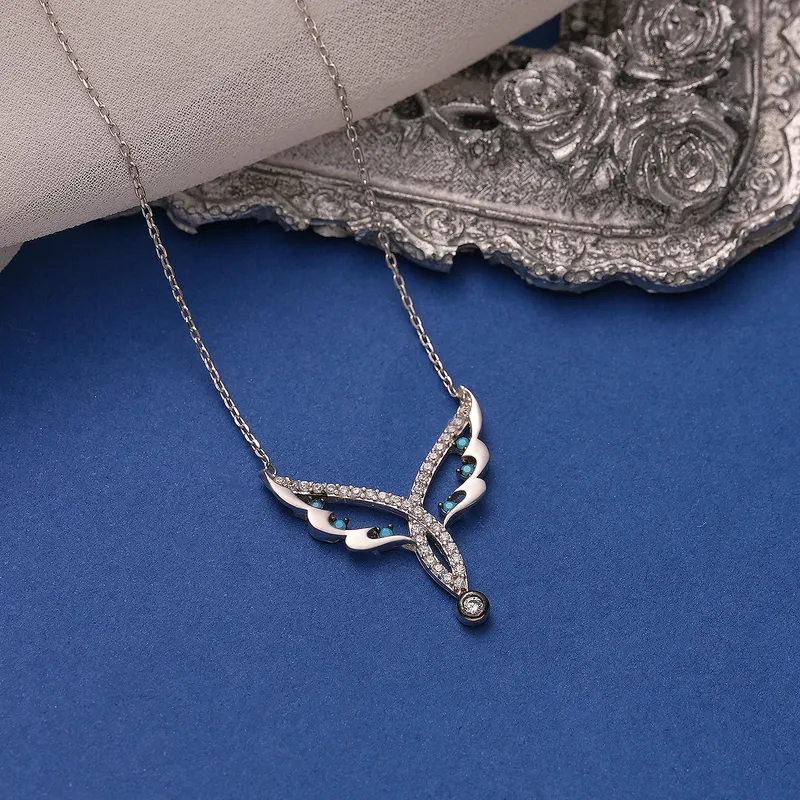 Enchanted Fairy Wing Silver Necklace for Her