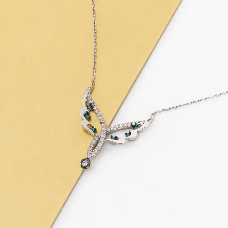 Enchanted Fairy Wing Silver Necklace for Her