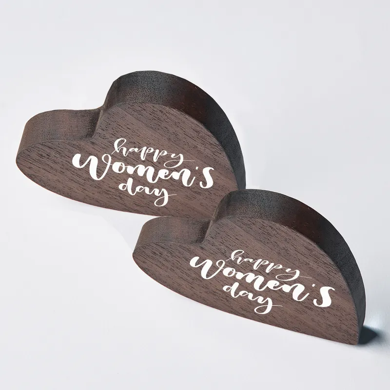 Women's Day Special Wooden Heart Decoration
