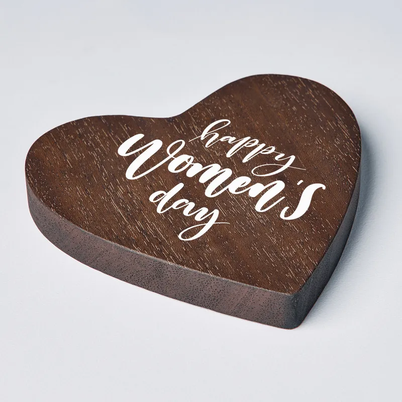Women's Day Special Wooden Heart Decoration